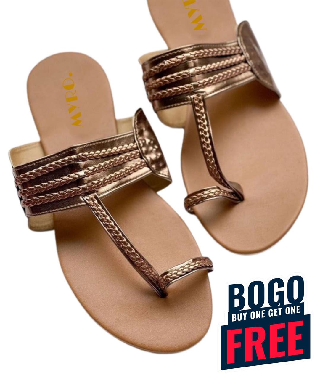 Premium Quality Ladies Copper Beige Sandal...