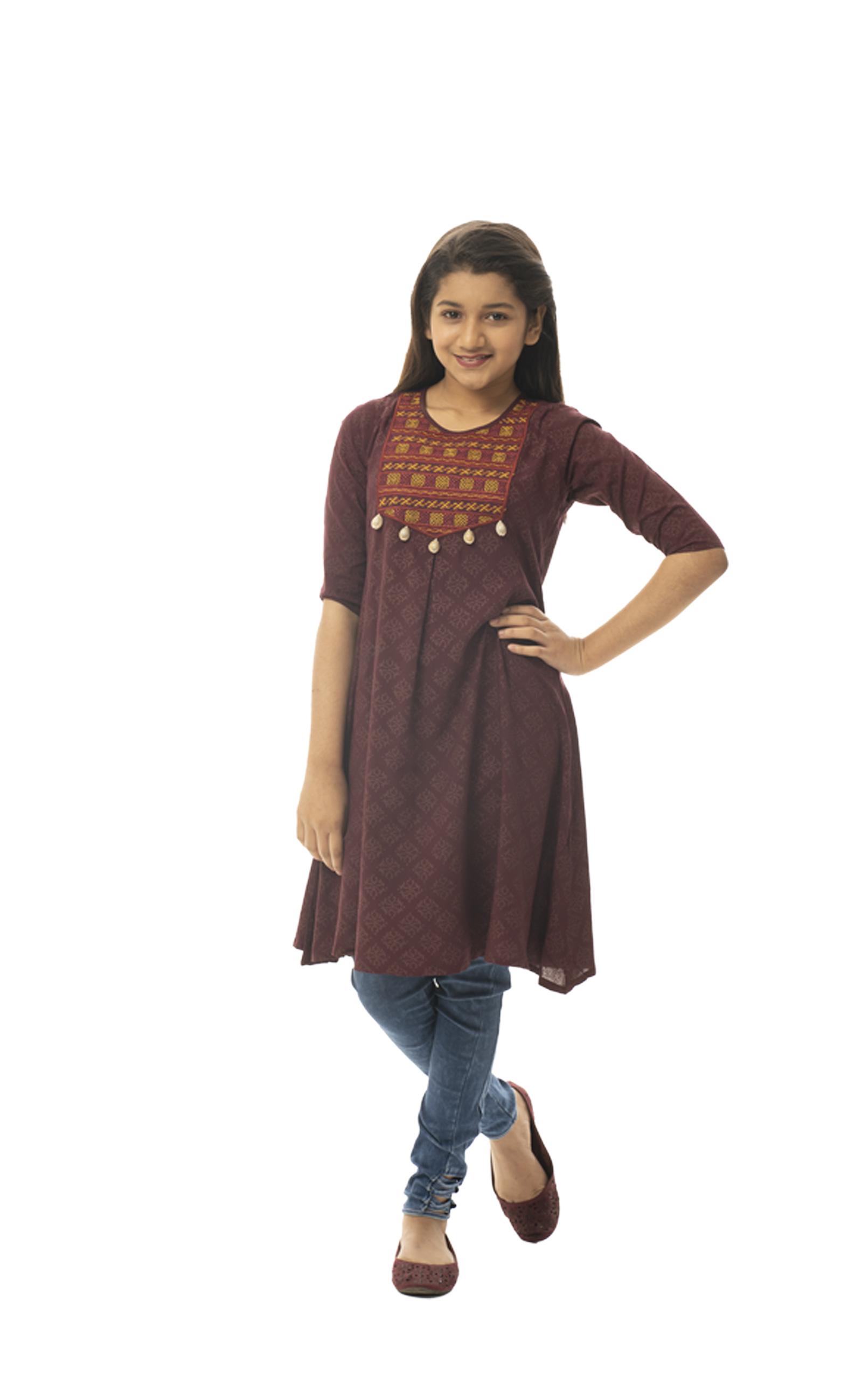 Maroon Girls Three Pieces