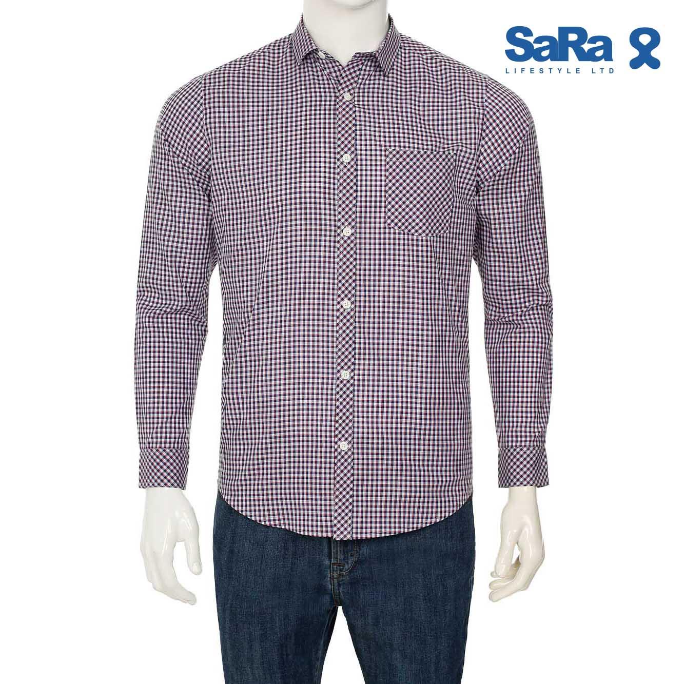 SaRa Mens Casual Shirt (MCS612FCG-Red...