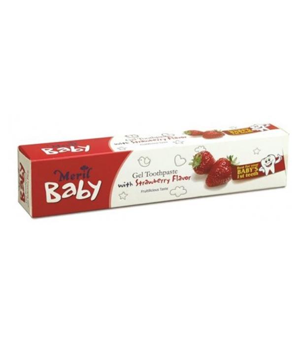 Meril Baby Gel Toothpaste, Strawberry-45gm