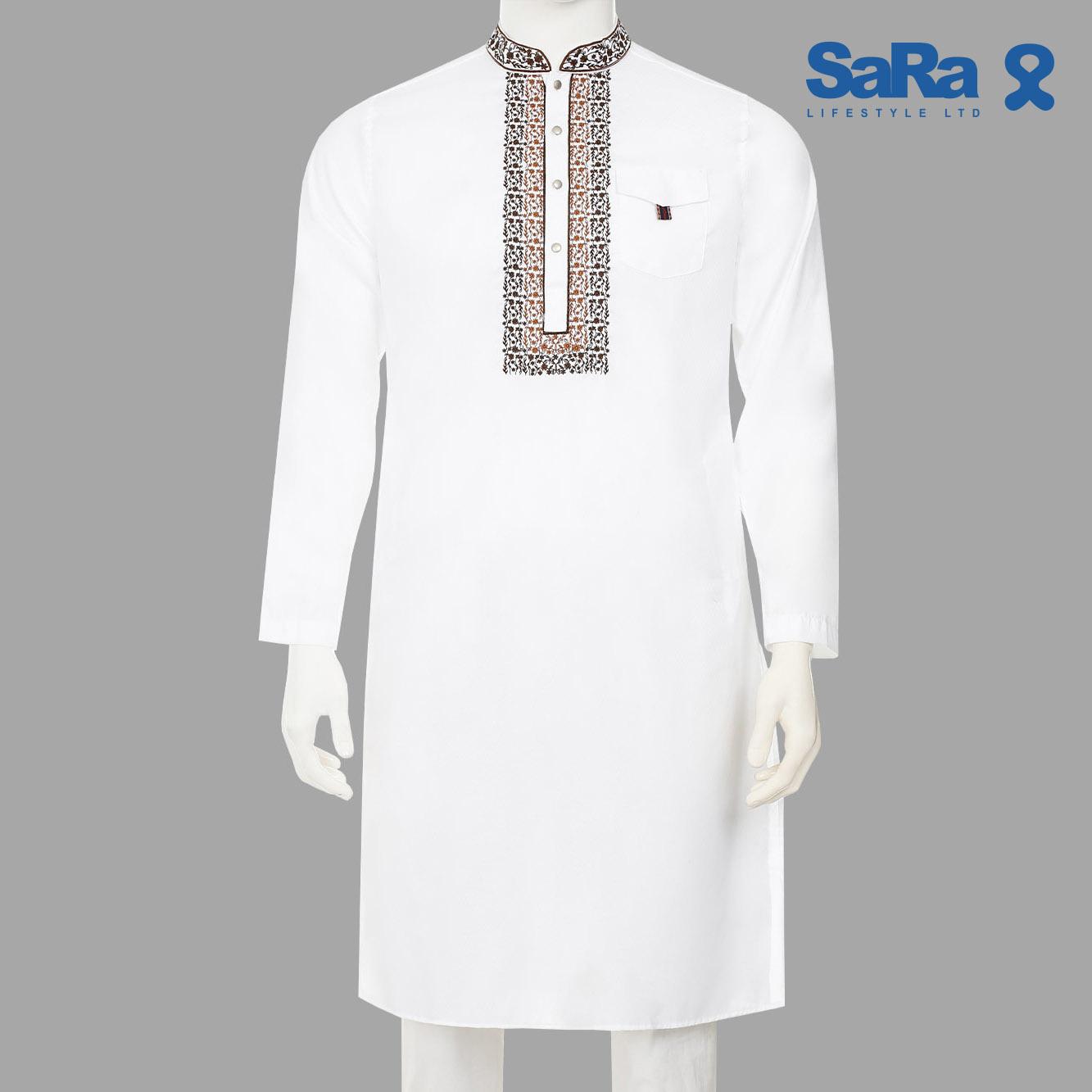 SaRa Mens Panjabi (MPJ101ACA-White)