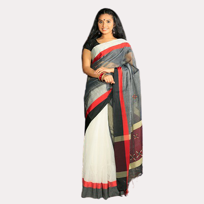 SaRa Ladies Sharee (NSS01-off white &...