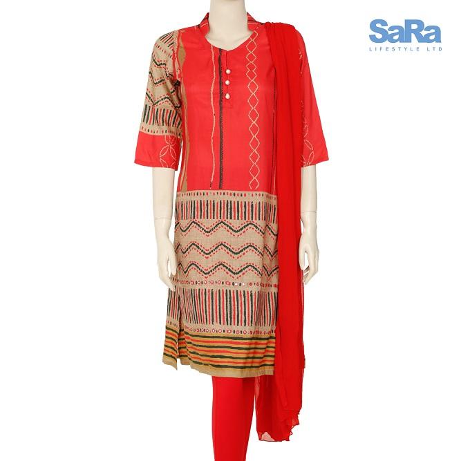 SaRa Ladies Ethnic 3 pcs (NWEW32 Red &...