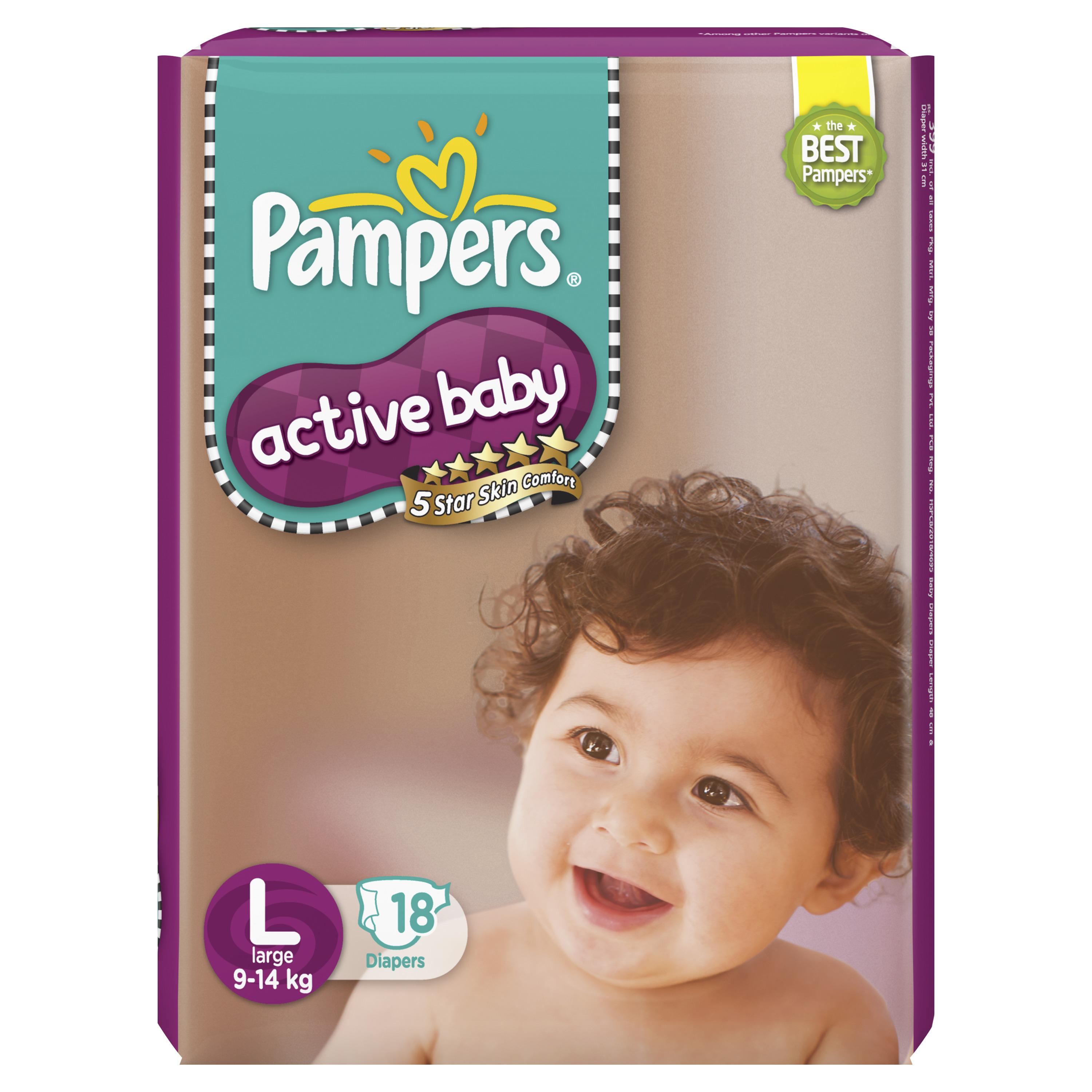 Pampers Active Baby Large Size Tapes...