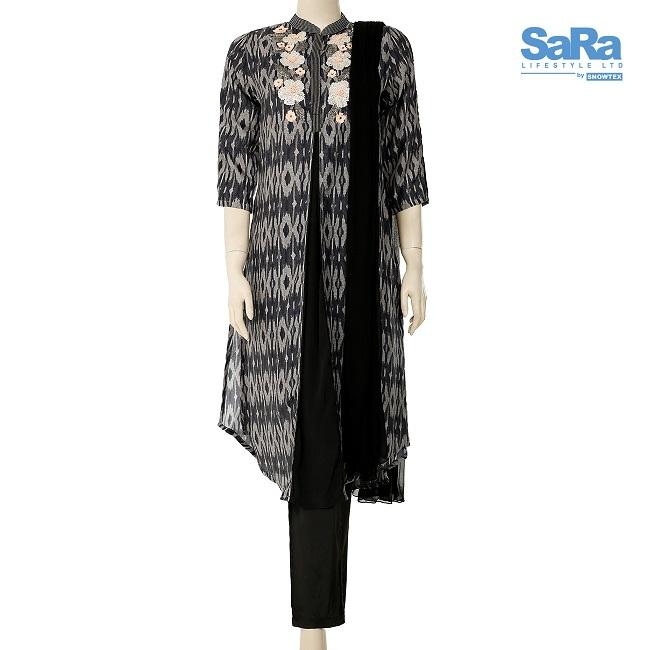 SaRa Ladies Ethnic 3 pcs (SRPW103A-Black...
