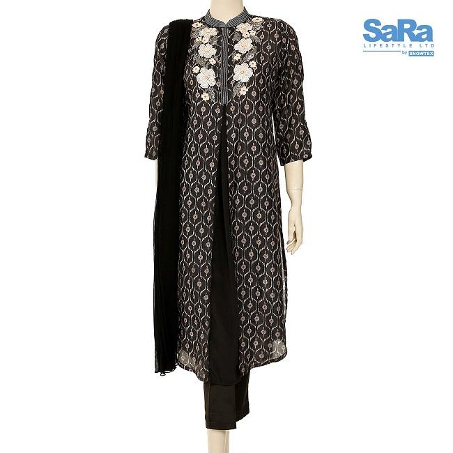 SaRa Ladies Ethnic 3 pcs (SRPW103B-Black...