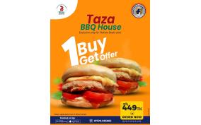 Buy 1 Get 1 Offer at Taza BBQ House on 449...